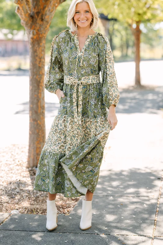 All I Can See Green Floral Maxi Dress Your Timeless Wardrobe Awaits