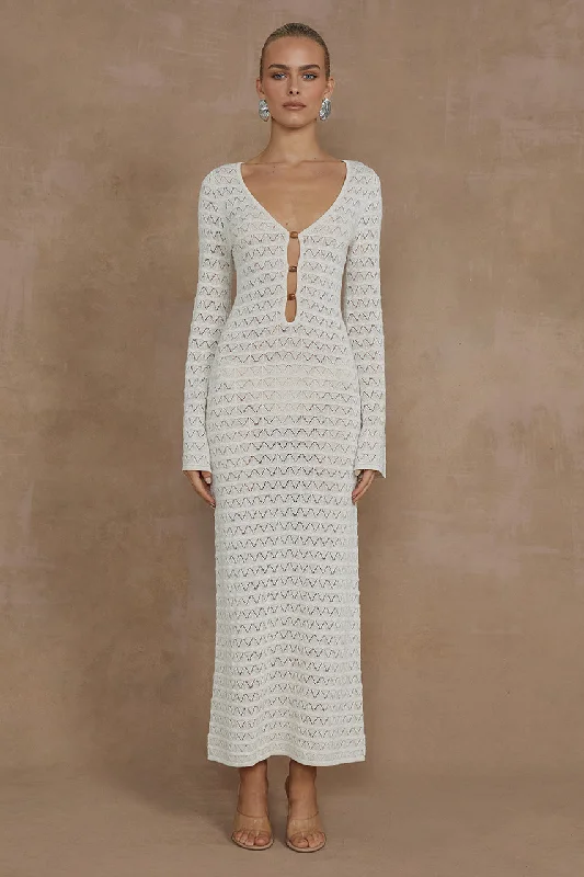 NYA MIDI DRESS - IVORY Boho - Chic Festival - Ready Style