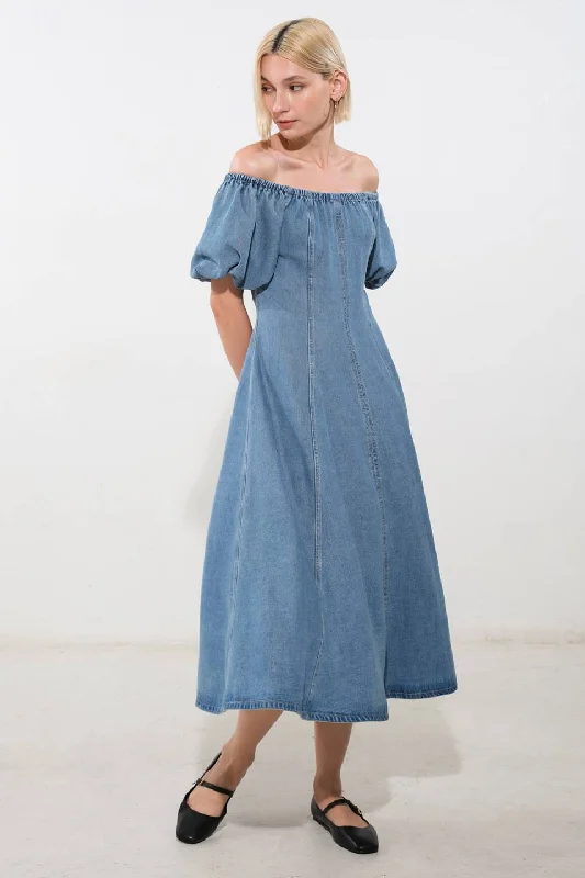 COASTAL CUTIE TENCEL MIDI DRESS Limited Time Offers