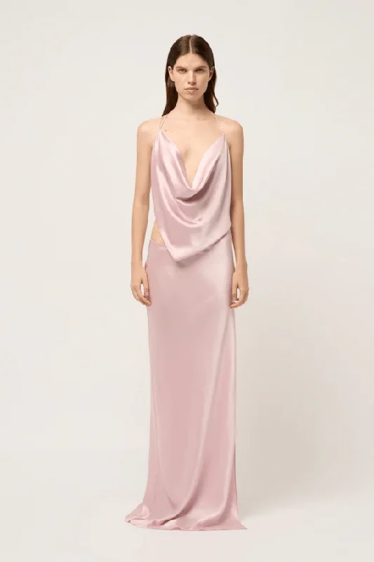 Iced Bias Maxi Dress Pink Discover Promotions