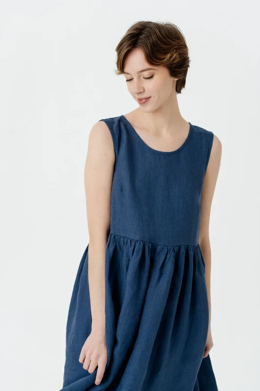 Smock Dress, Sleeveless Comfortable Clothes