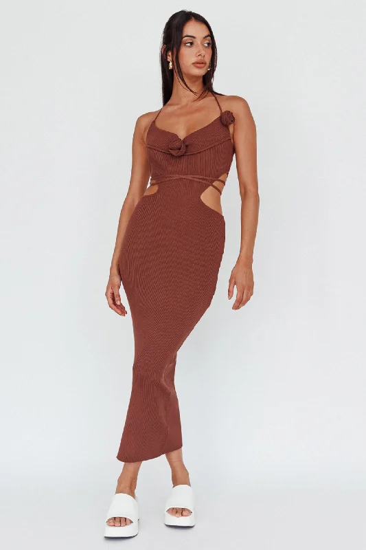 Rue Rose Accent Ribbed Knit Midi Dress Coco Explore What's New