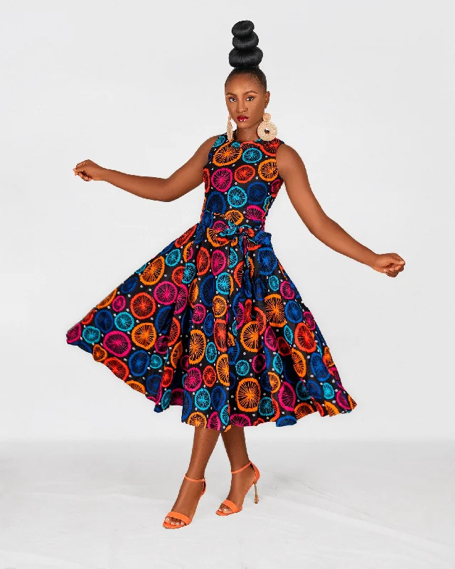 Habibi Midaxi Dress | Multicolored  African Print Sale Event, Prices Rock