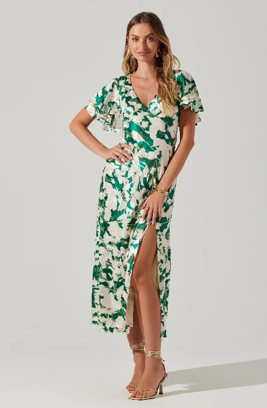 Florecita Floral Print Midi Dress Holiday Sale