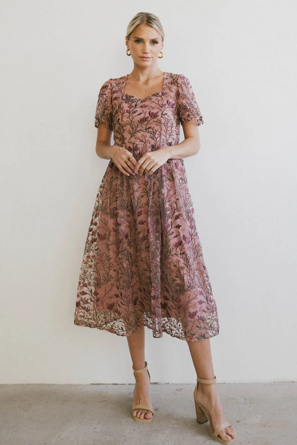 Elowyn Floral Midi Dress Style Upgrade