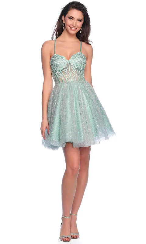 Dave & Johnny 11808 - Sweetheart Glitter A-Line Cocktail Dress Holiday Attire Sale