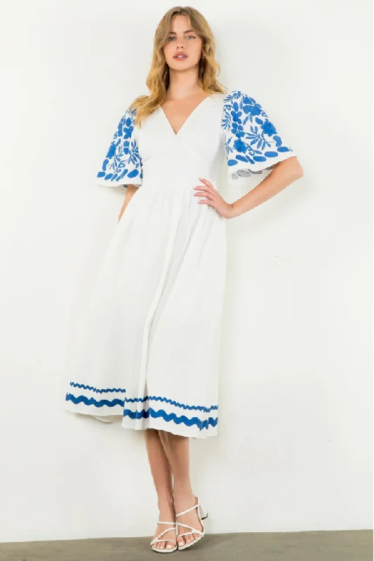 Poppy Embroidered Midi Dress Browse Our Top Products