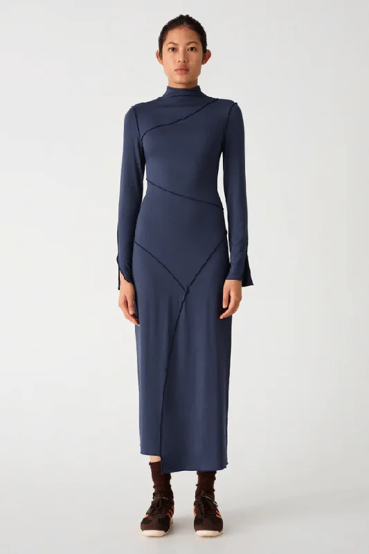 Ishmael Midi Dress Ink Blue Bold Silhouette