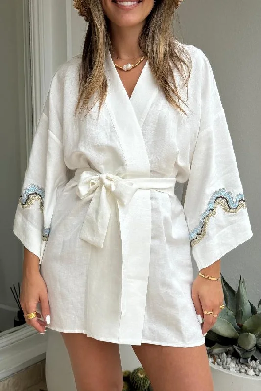 Serene Kimono Dress Cream Fashion Forward Outfits