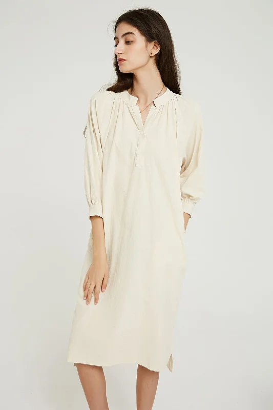 Phyllis Stand Collar Long Dress Holiday Sale