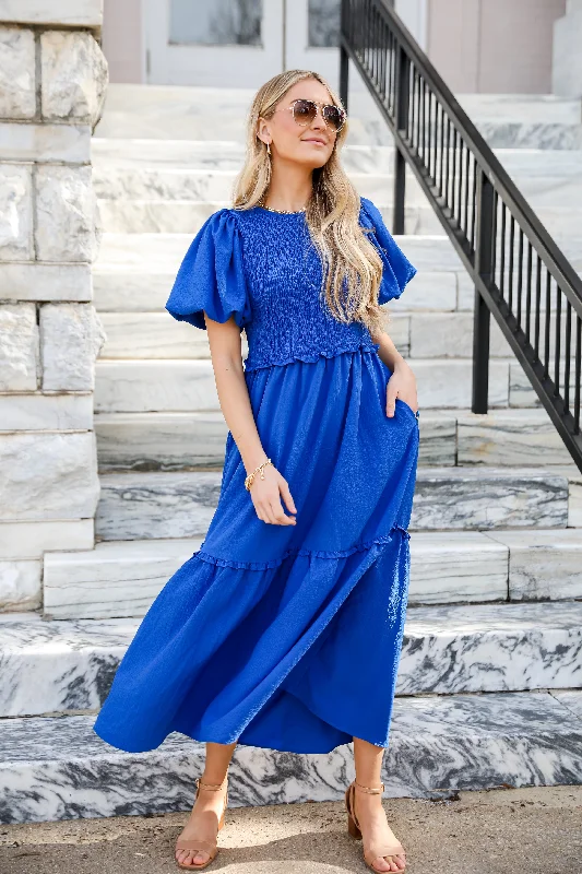 FINAL SALE - Exceptional Sight Blue Maxi Dress Versatile Wardrobe Essentials