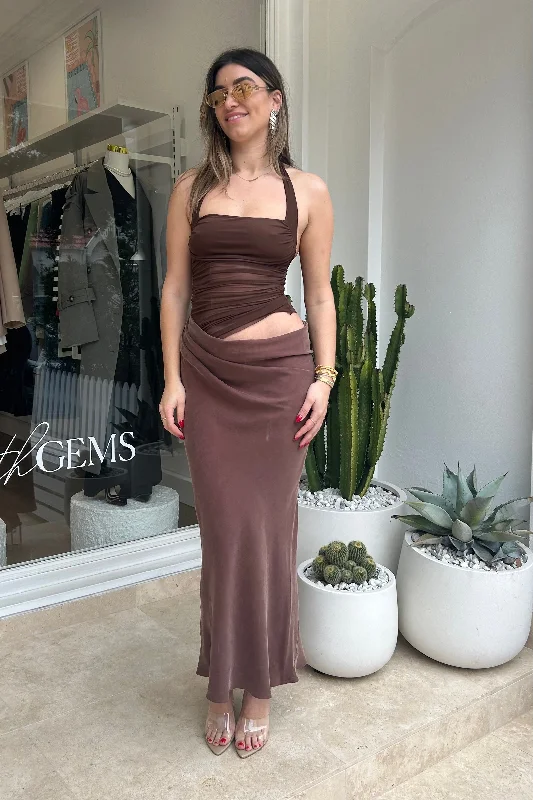 Gina Maxi Dress Chocolate Best Sellers