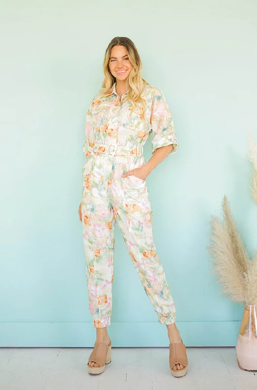 Paradise Multi Floral Jumpsuit - Nursing Friendly - FINAL SALE - FINAL FEW Sophisticated Fashion