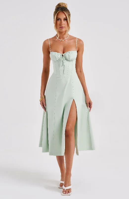 Deanna Midi Dress - Sage Flash Sale Starts