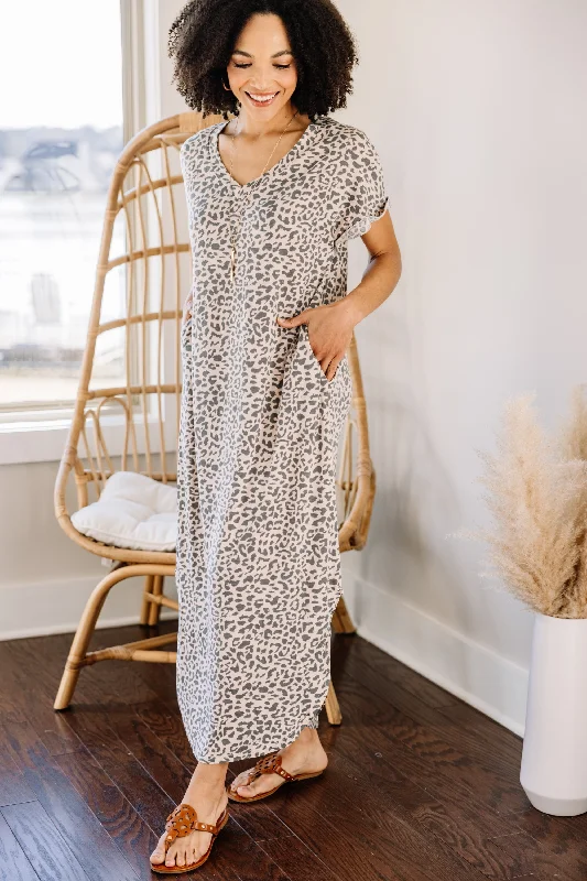 Stay Strong Blush Pink Leopard Maxi Dress Style Revolution