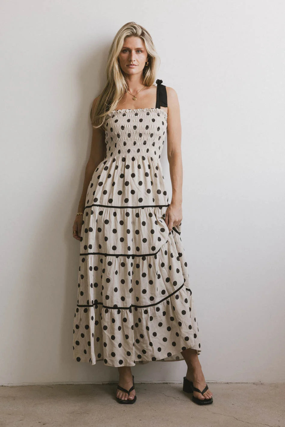 Matilda Polka Dot Midi Dress Travel Essentials