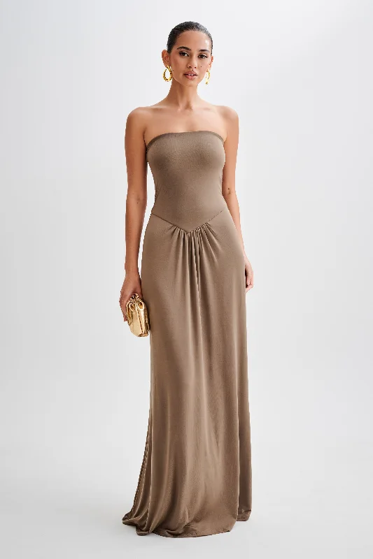 Ruby Strapless Slinky Maxi Dress - Coco Seasonal Sale