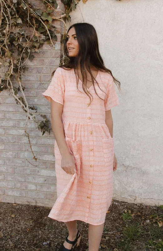 Whitney Dress-Peach Father's Day Deals