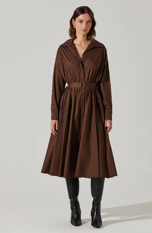 Darany Belted Midi Shirt Dress Season Offer