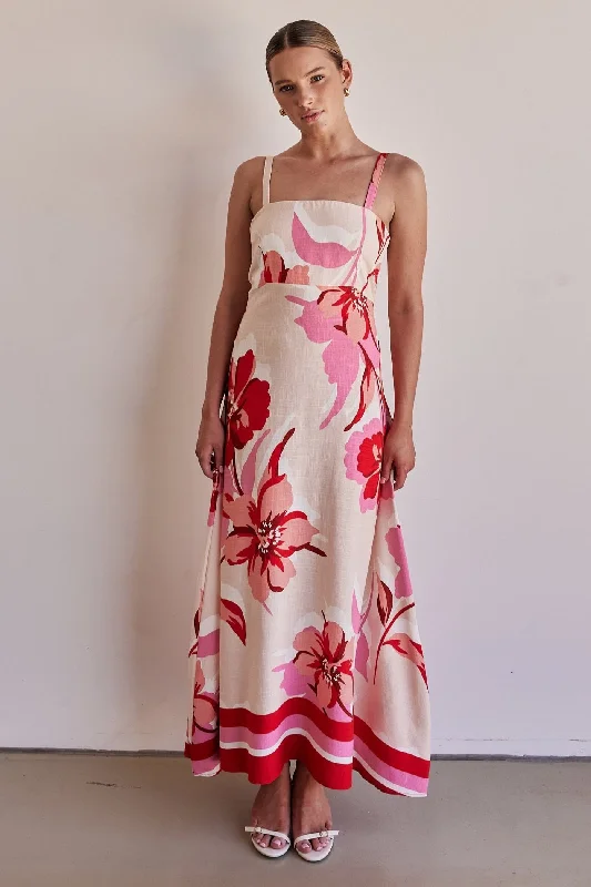 Flora Maxi Dress (Red) Limited Time Special Offer