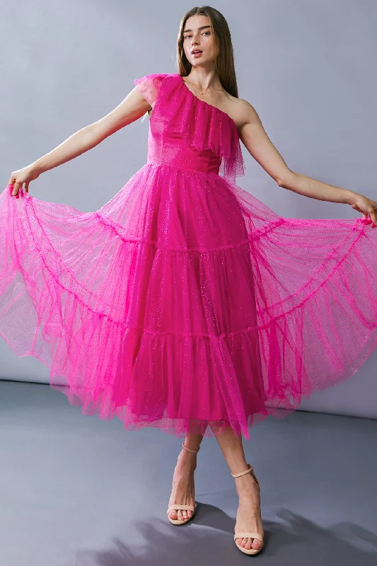 GET TO THE POINT TULLE MIDI DRESS Bid Farewell To The Old Season