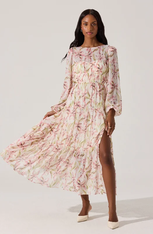 Pleated Chiffon Midi Dress Weekend Exclusive