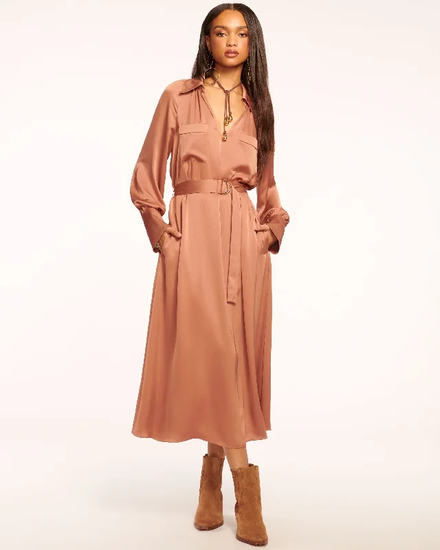 Cecilia Belted Midi Dress Cool Prices