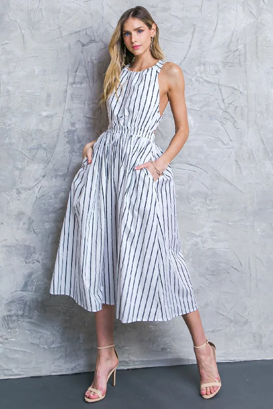 DON'T HOLD BACK POPLIN MIDI DRESS Hot Trends