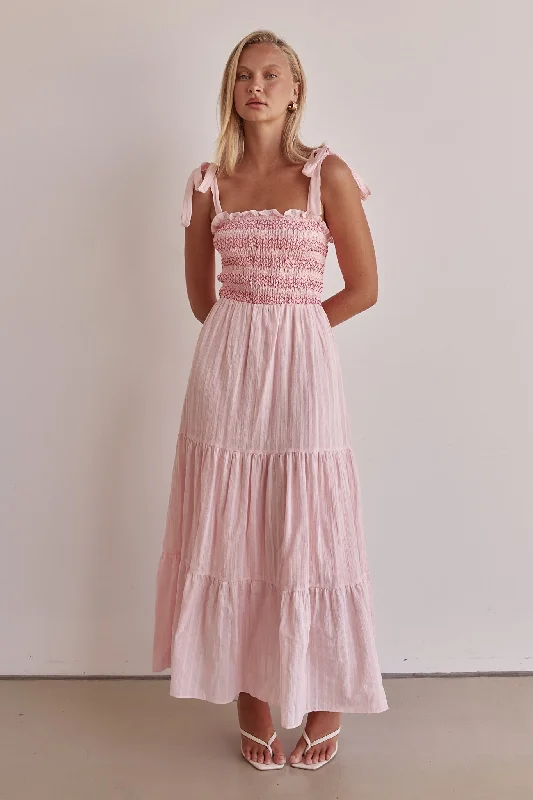 Leilani Maxi Dress (Pink) Feminine Soft - Hued Styles