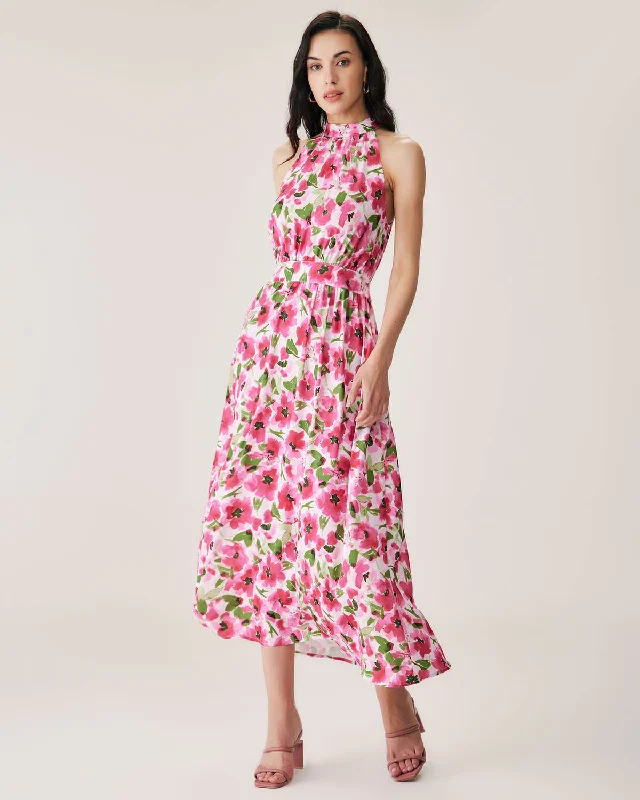 Pink Floral Midi Dress Effortless Style, Endless Impact