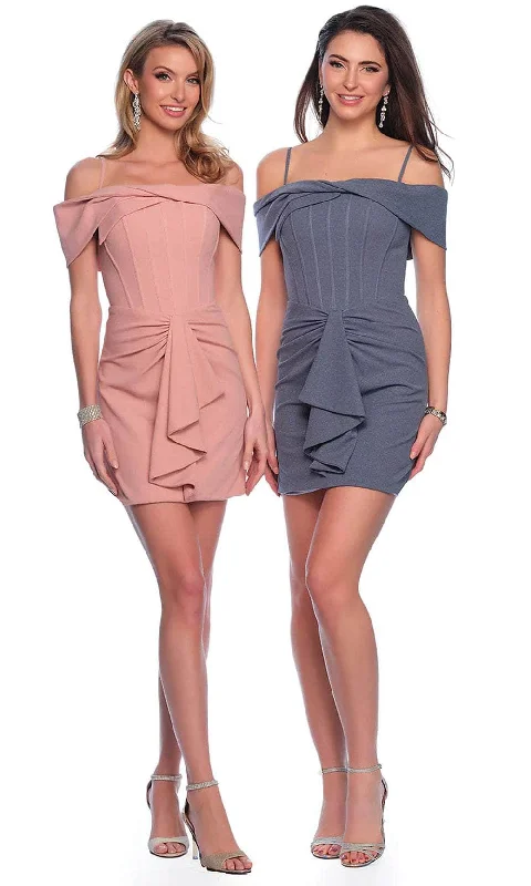 Dave & Johnny 11807 - Off Shoulder Peplum Cocktail Dress Exquisite Women's Wear Sale