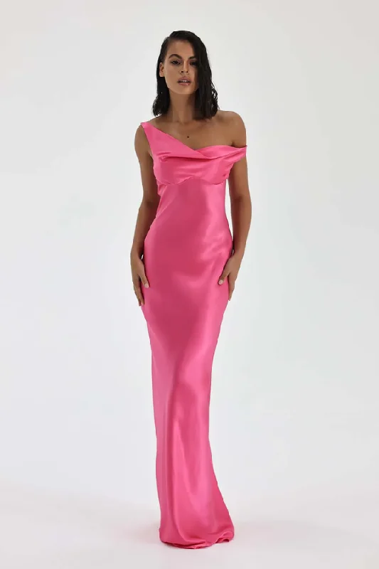 Monika Gown Neon Pink Limited Stock, Big Discounts