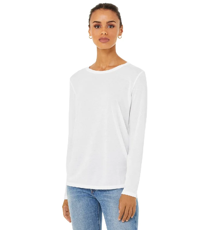 Bella + Canvas Daily Long Sleeve Tee White Mid Season Sale