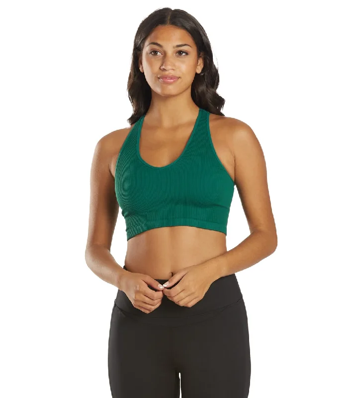 Free People Free Throw Yoga Crop Emerald Seasonal Sale