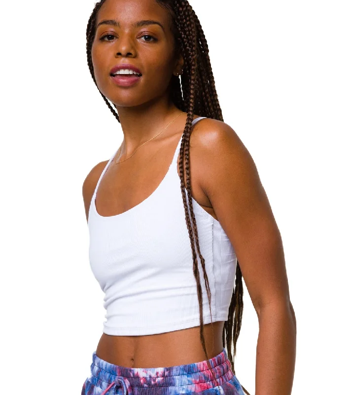 Onzie Belle Cami Yoga Crop White Rib Today Only