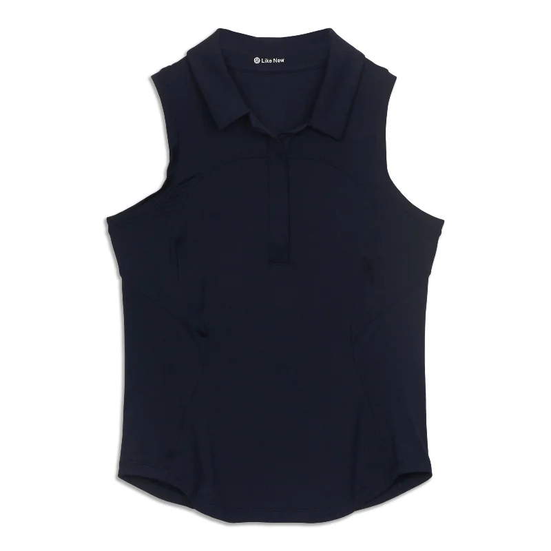 Quick-Dry Sleeveless Polo Shirt Sale Feminine Soft - Hued Look