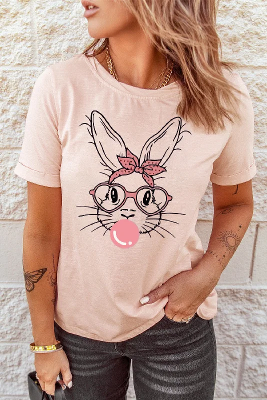 Rabbit Graphic Easter Tee Shirt Limited Time Special Offer