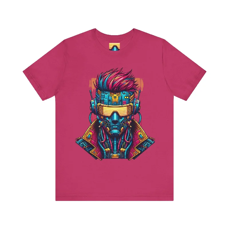 Robotic Printed T-Shirt Trendy Street Style Attire