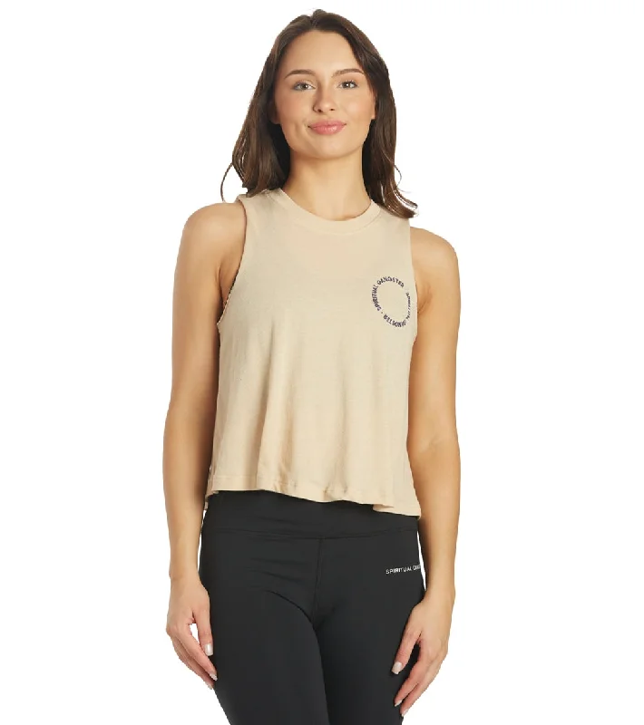 Spiritual Gangster Being Crop Tank Heather Honey From Casual To Classy