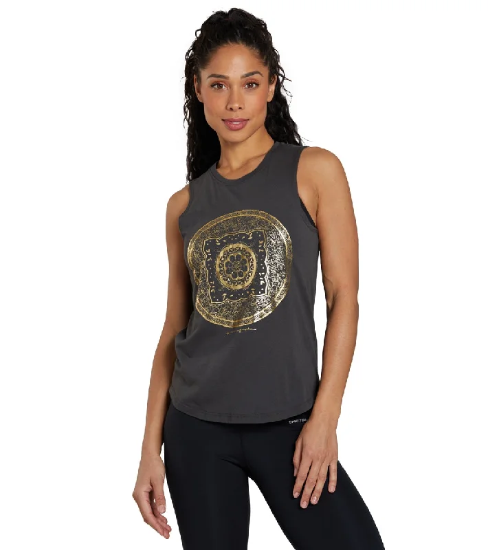 Spiritual Gangster Mandala Muscle Tank Vintage Black Exquisite Women's Wear Sale