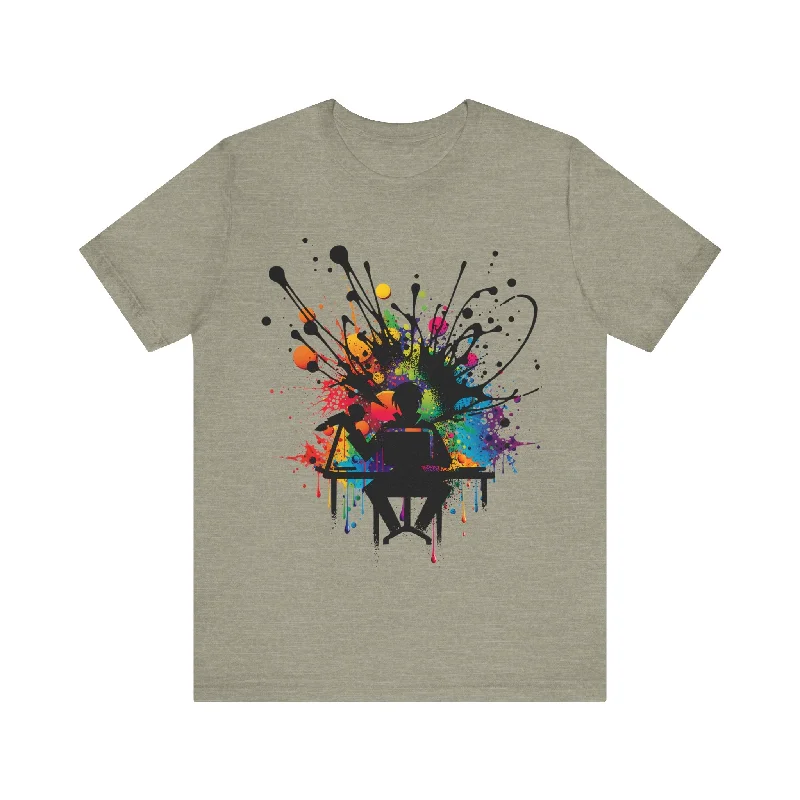 Splash Art Unisex T-Shirt Lightweight Fabric