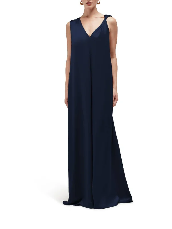 Faith Silk Maxi Dress In Midnight Blue Trendy New Clothes