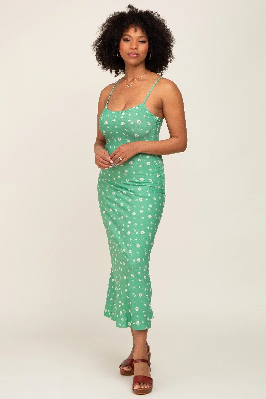 Green Floral Sleeveless Maxi Dress New Season Fashion Preview Sale