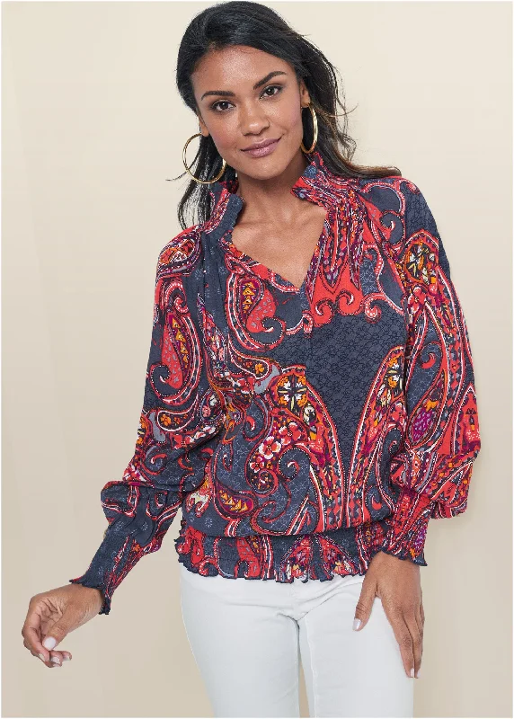 Paisley Top - Navy Multi Best Sellers