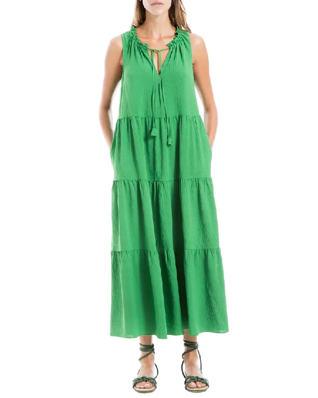 Max Studio Sleeveless Tiered Maxi Dress Early Access To Art Deco Styles Sale