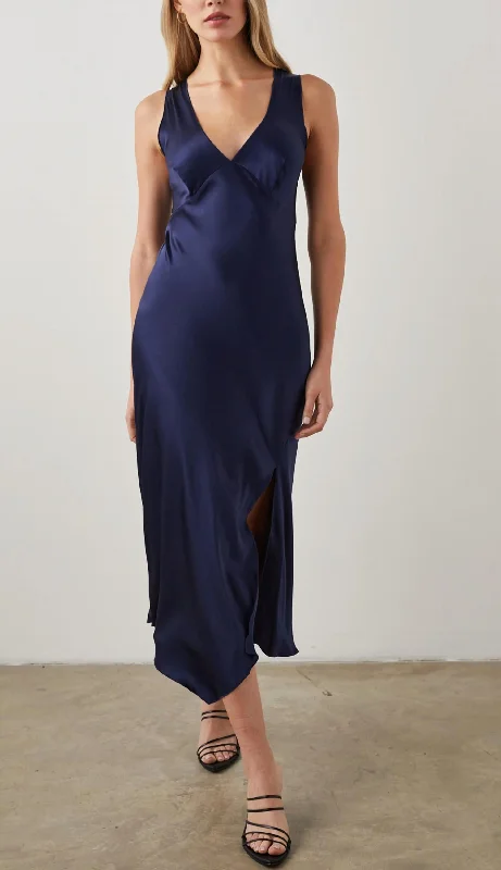 Monique Dress In Navy Trendy And Individual Women's Fashion