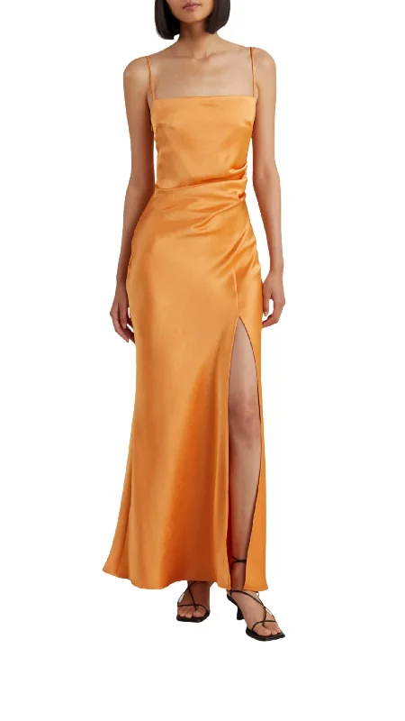 Nadia Dress In Tangerine Style Versatile Women's Collection