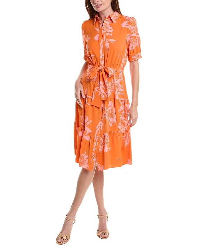 Nicole Miller Tie Waist Shirtdress Unbeatable Deals