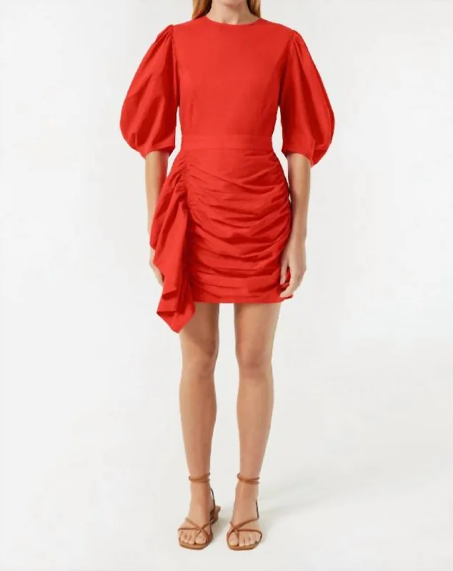 Pia Dress In Chili Refined Look