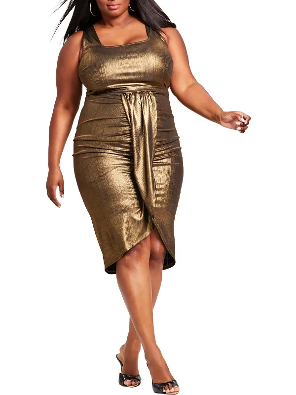 Plus Womens Metallic Bodycon Dress Browse Our Top Products